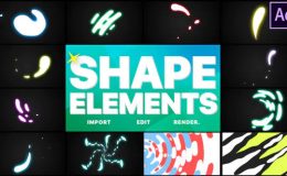 Videohive Shapes Elements Pack - After Effects