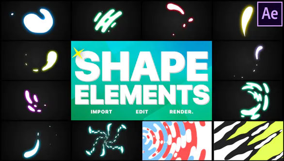 Videohive Shapes Elements Pack – After Effects