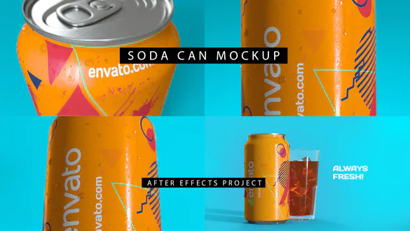 Videohive Soda Can Mockup 4K