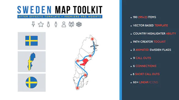Sweden Map Toolkit – Videohive