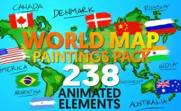 World Map Paintings Pack - Videohive