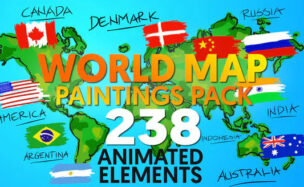World Map Paintings Pack – Videohive