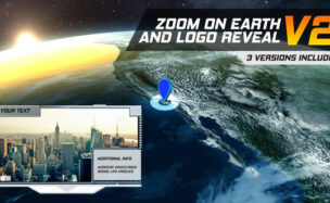 Zoom On Earth And Logo Reveal V2 – Videohive
