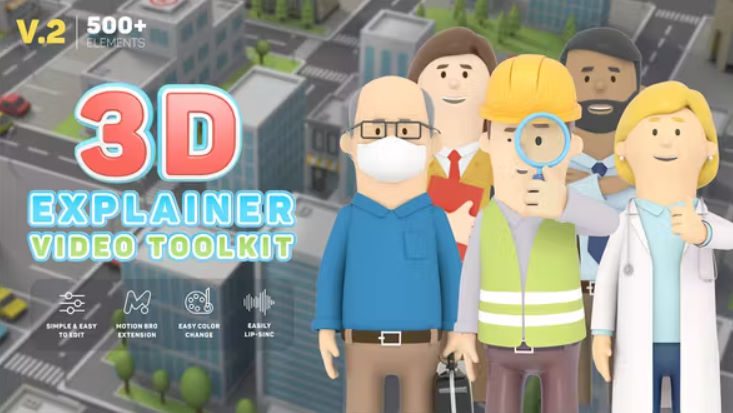 3D Characters Explainer Toolkit v2 – Videohive