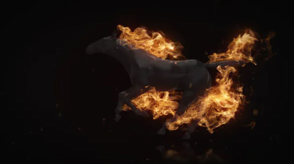 Videohive Flamming Horse Logo Reveal