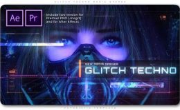 Videohive Glitch Techno Media Opener - Premiere Pro