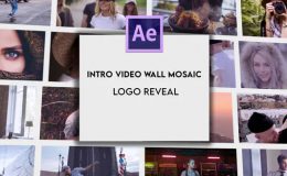 Videohive Intro Video Wall Mosaic Logo Reveal