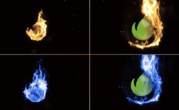 Videohive Sphere Fire Logo Reveal