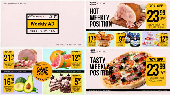 Videohive Weekly Ad – Food Online Promo
