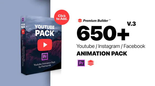 Youtube Pack – MOGRTs for Premiere & Extension Tool – Videohive