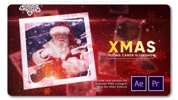 Videohive Christmas Flying Cards Slideshow – Premiere Pro