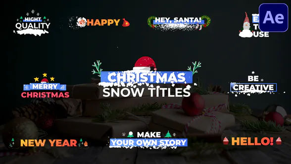 Videohive Christmas Snow Titles | After Effects