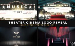 Videohive Cinema Intro - Curtain Logo Reveal