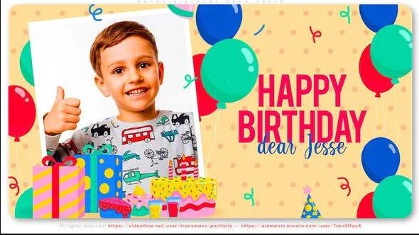 Videohive Happy Birthday Dear Jesse