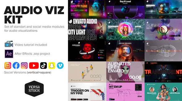Videohive Audio Visualization Social Media Kit