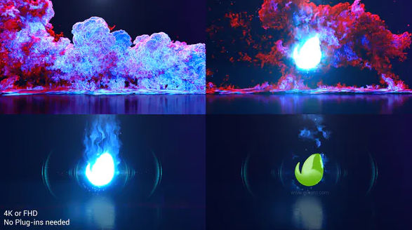 Videohive Color Smoke Explosion Logo