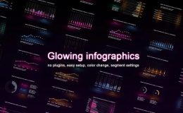 Videohive Glowing infographics