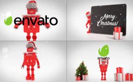 Videohive Merry Christmas With Robot Roby