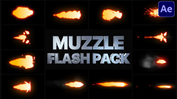 Videohive Muzzle Flash Pack | After Effects