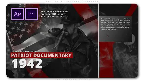 Videohive Patriot Historical Slideshow