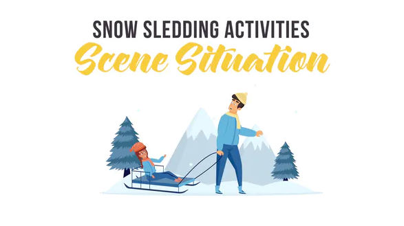 snow sledding activities scene situation 29247011