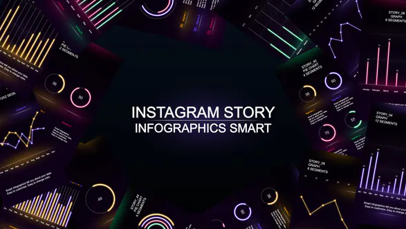 Videohive Story glowing infographics