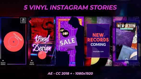 Videohive Vinyl Record Stories