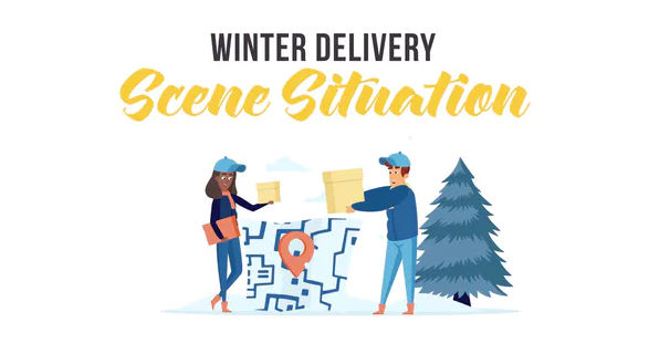 winter delivery scene situation 29247029