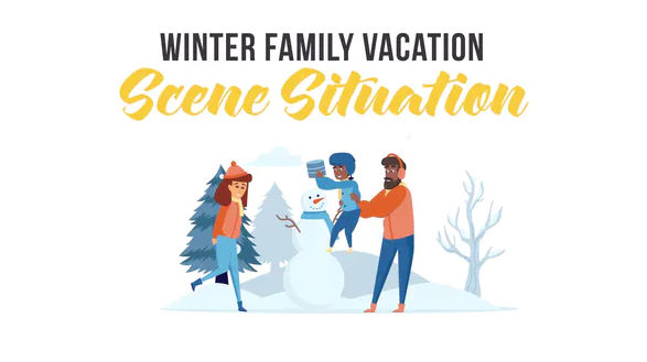 winter family vacation scene situation 29247051