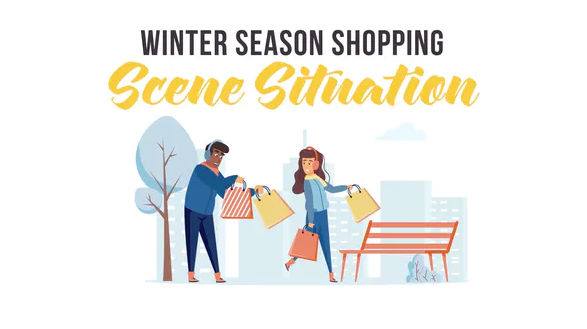 winter season shopping scene situation 29247075