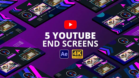 Videohive YouTube End Screens Vol.4 | After Effects