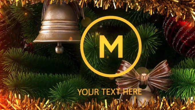 MotionArray Christmas Logo Opener. Xmas Tree