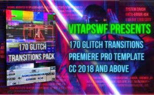 Videohive 170 Glitch Transitions Pack