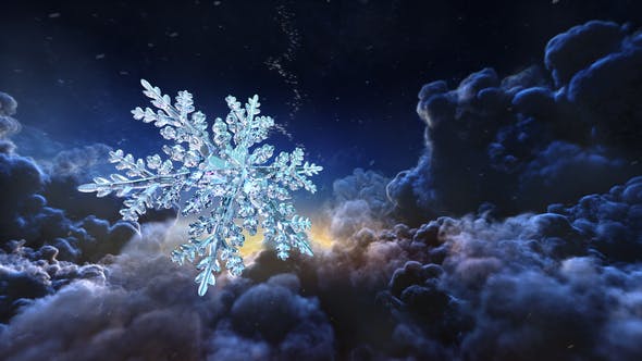 Videohive Christmas Snowflake Intro