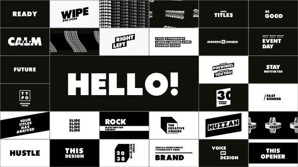 Videohive Typography & Titles