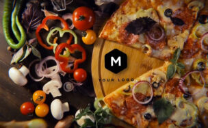 MotionArray Pizza Logo Opener