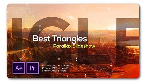Videohive Best Triangles Parallax Slideshow