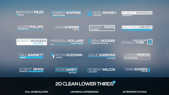 Videohive Clean Lower Thirds