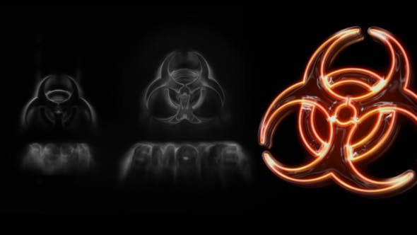 Videohive Dark Smoke Neon Logo Intro Reveal