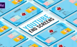 Videohive Glass Youtube End Screens