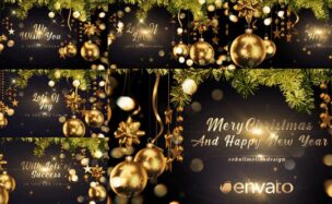 Videohive Golden Christmas Wishes 4K