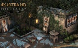 Videohive Photo Gallery in a Garden at Night