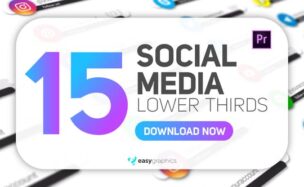 Videohive Simple White Social Media Lower Thirds