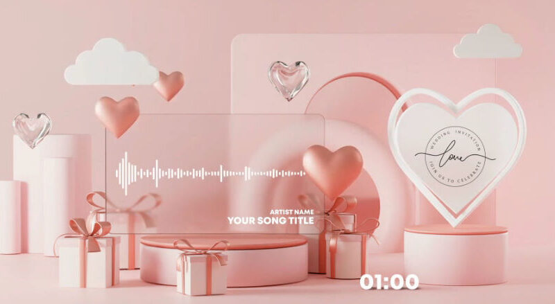 Videohive Valentine Music and Podcast Visualizer