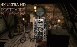 Videohive Vintage postcards in a creepy old attic
