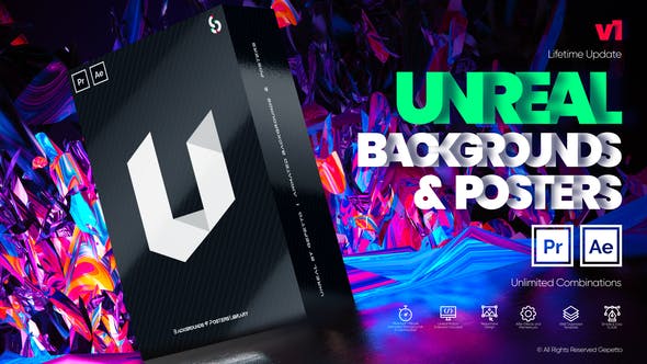 Videohive Unreal I Backgrounds and Posters