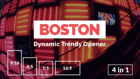 Videohive Boston | Dynamic Trendy Opener