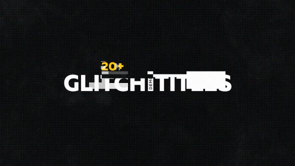 Videohive Glitch Titles Pack 20+