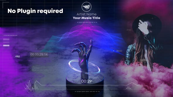 Videohive Hand Wave Music Visualizer