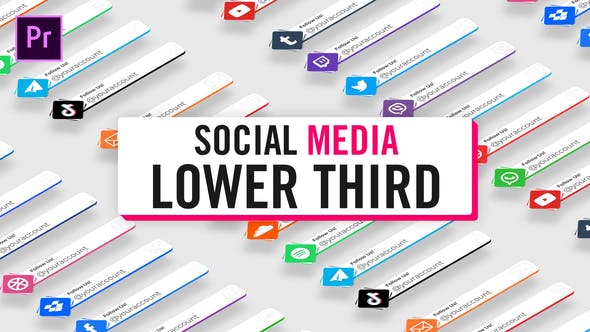 Videohive Unicolor Social Media Lower Thirds